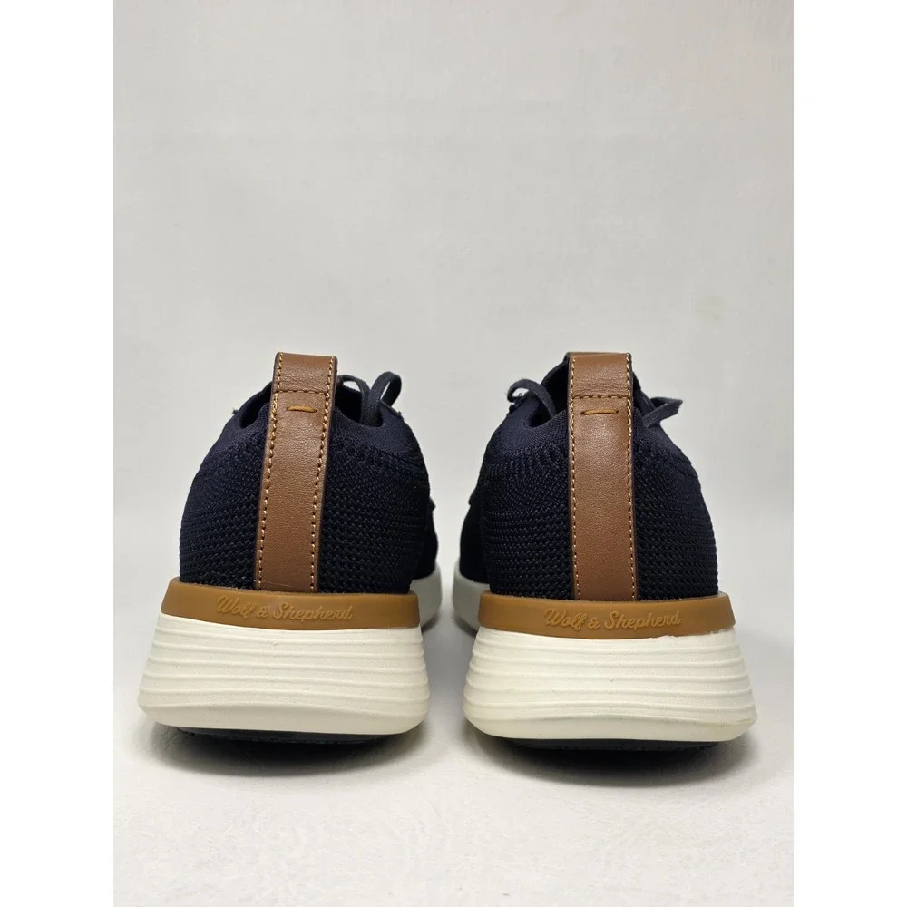 Wolf & Shepherd Swiftknit Derby Mens Sz US 7 Navy Knitted Stretch Shoes HAWK1637